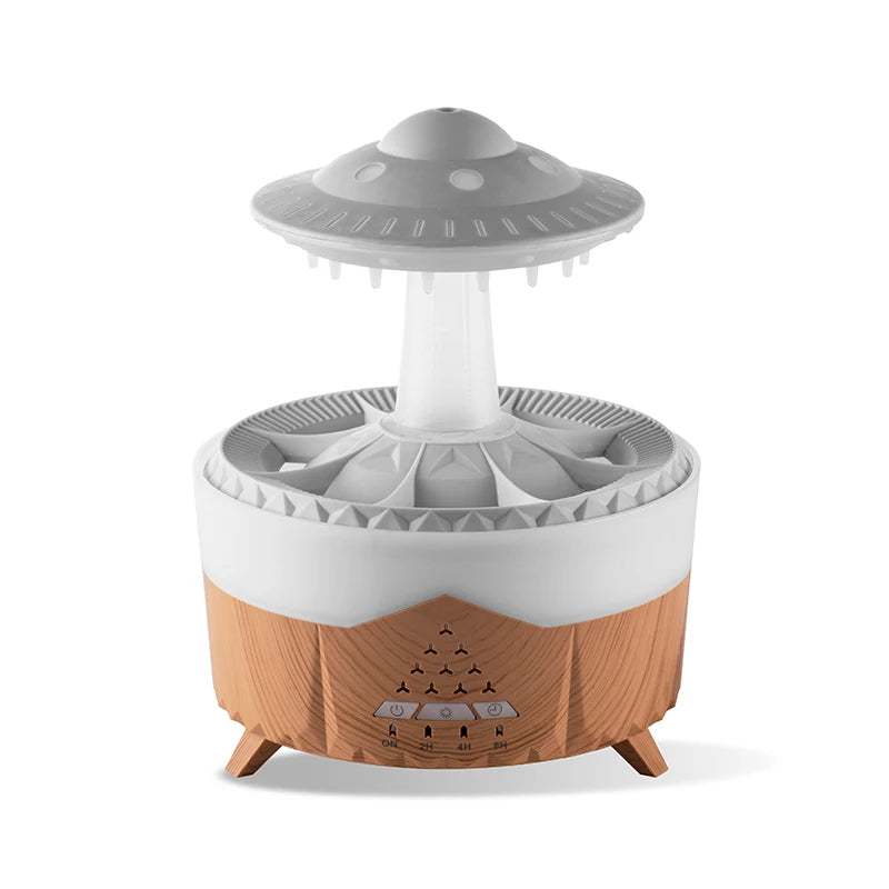 350ml Rain Cloud Aroma Diffuser – USB Mini Air Humidifier with Remote & Colorful Light