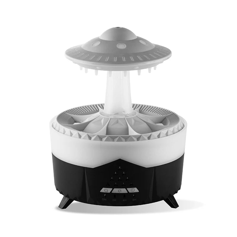 350ml Rain Cloud Aroma Diffuser – USB Mini Air Humidifier with Remote & Colorful Light