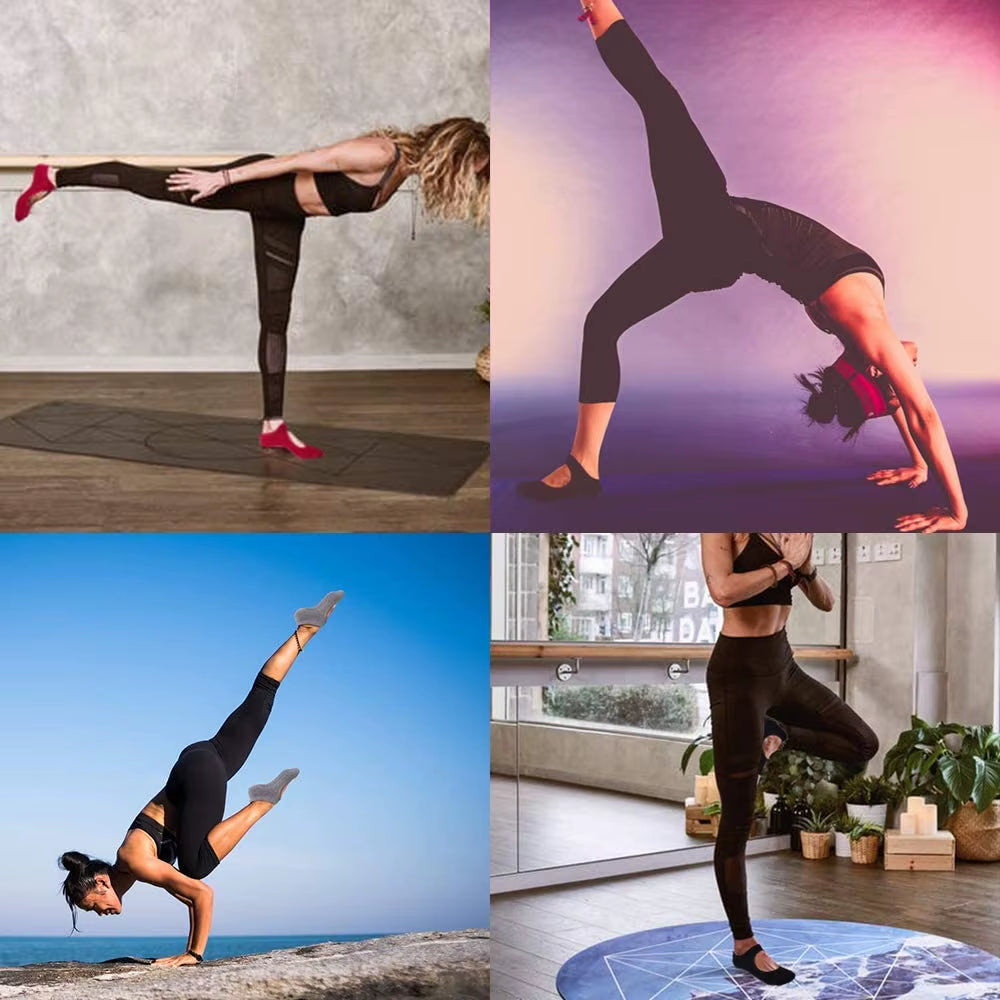 Backless Non-Slip Pilates & Yoga Socks – Barefoot Grip Socks for Women’s Workout, Dance & Gym