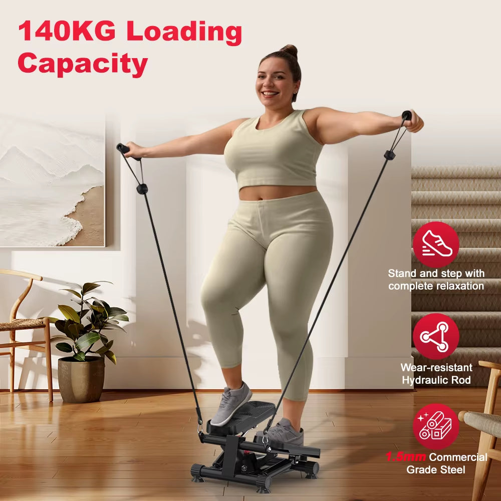Mini Stepper with Resistance Bands – Low-Impact Cardio & Strength Training at Home