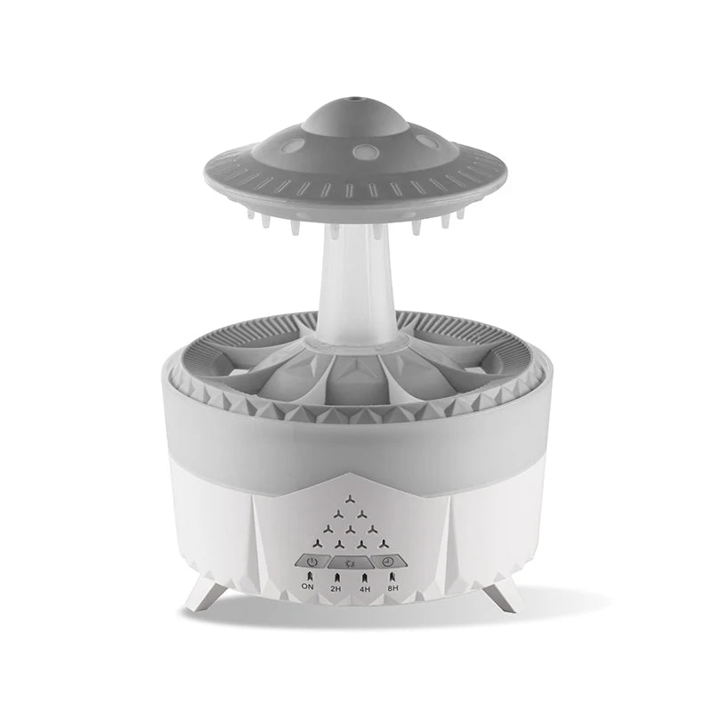 350ml Rain Cloud Aroma Diffuser – USB Mini Air Humidifier with Remote & Colorful Light