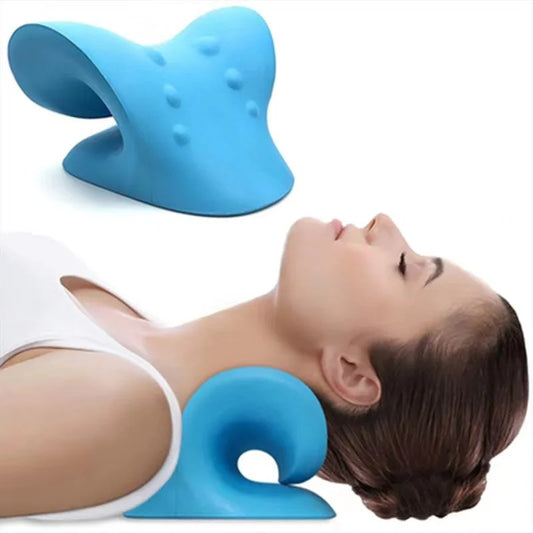 Neck & Shoulder Stretcher – Cervical Traction Pillow for Pain Relief, Spine Alignment & Muscle Relaxation