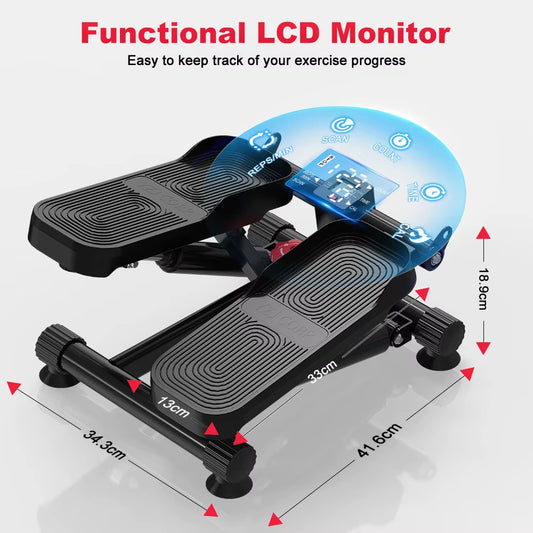 Mini Stepper with Resistance Bands – Low-Impact Cardio & Strength Training at Home